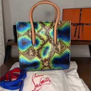 RARE Christian Louboutin Paloma Python Roccia - Small